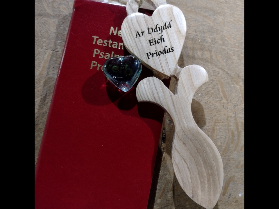 Bible and love spoon